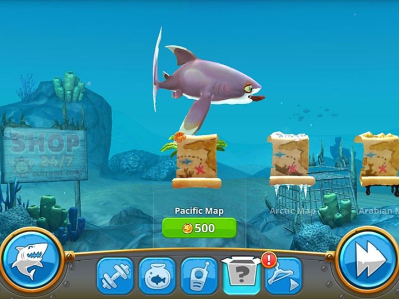 Khám Phá Hệ Sinh Thái Đại Dương Trong Hungry Shark World Hack