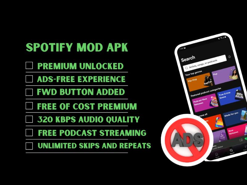 Những Tính Năng Nổi Bật Ở Phiên Bản Spotify Mod 