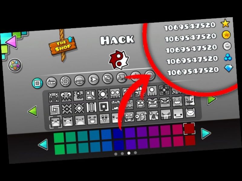 Tính Năng Vô Hạn Tiền Của Geometry Dash Hack 