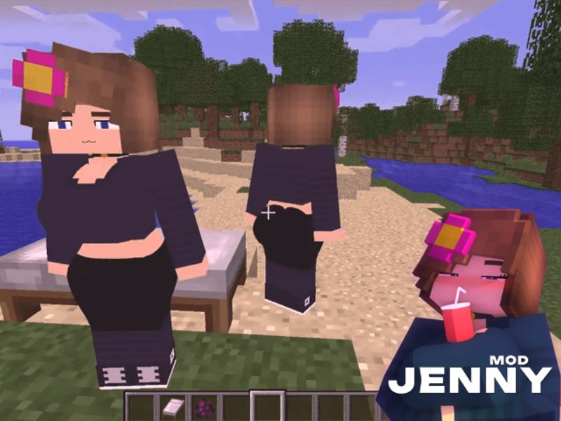 Tương tác cùng Jenny trong Jenny Mod Minecraft