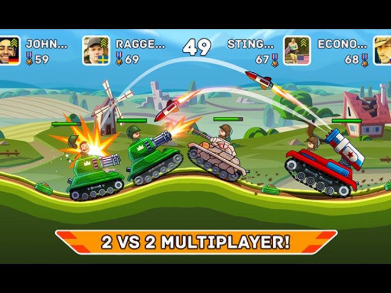 Tải Hills Of Steel Hack (Full Tiền, Kim Cương, Xe Tăng) v8.3.1 Mới Nhất Hills Of Steel Chế độ chơi 2 vs 2