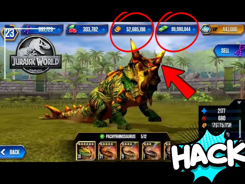 Tính Năng Hấp Dẫn Ở Phiên Bản Jurassic World Hack