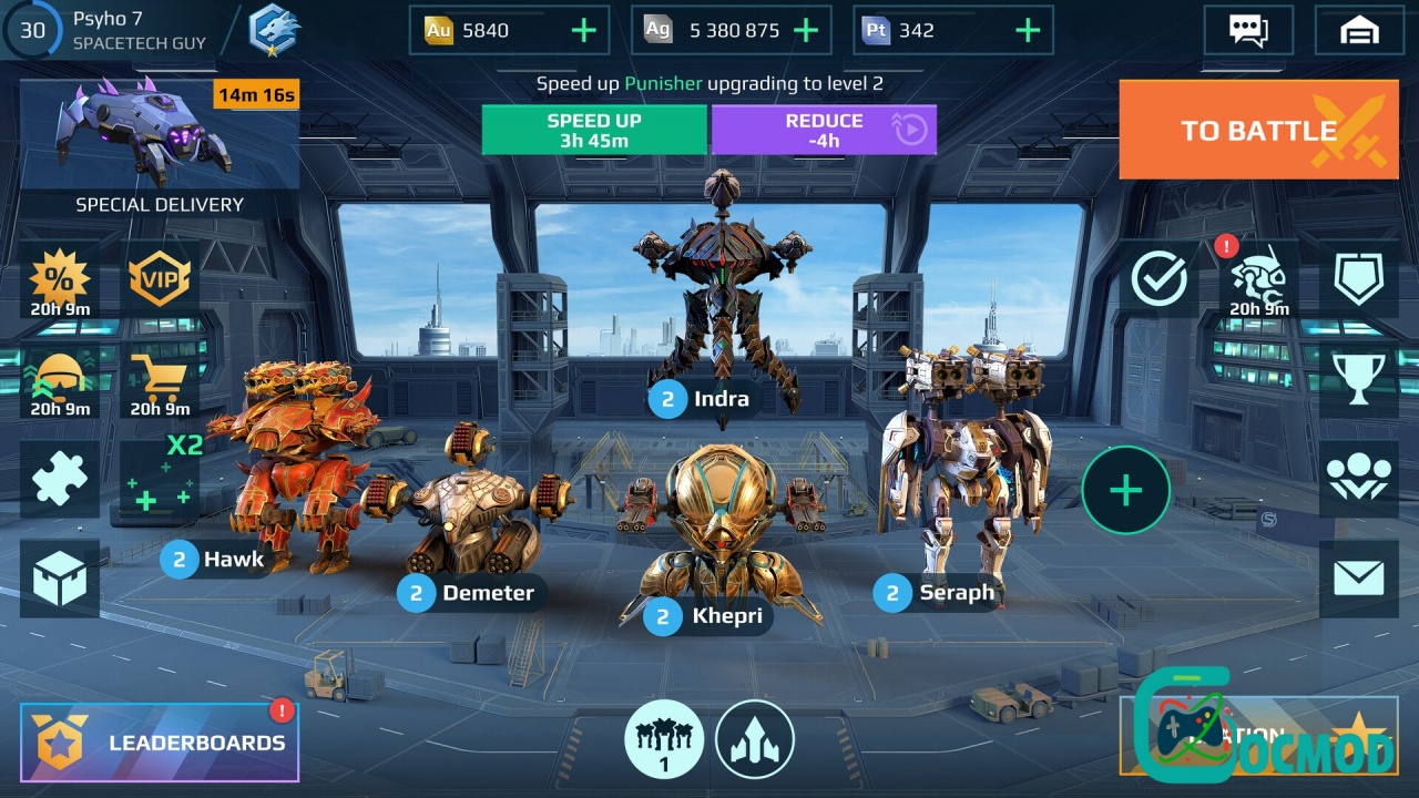 Tải Hack War Robot (Full Vàng, 9.9.9 Vô Hạn Tiền) v11.5.0 War Robot Bộ sưu tập Robot phong phú đẹp mắt