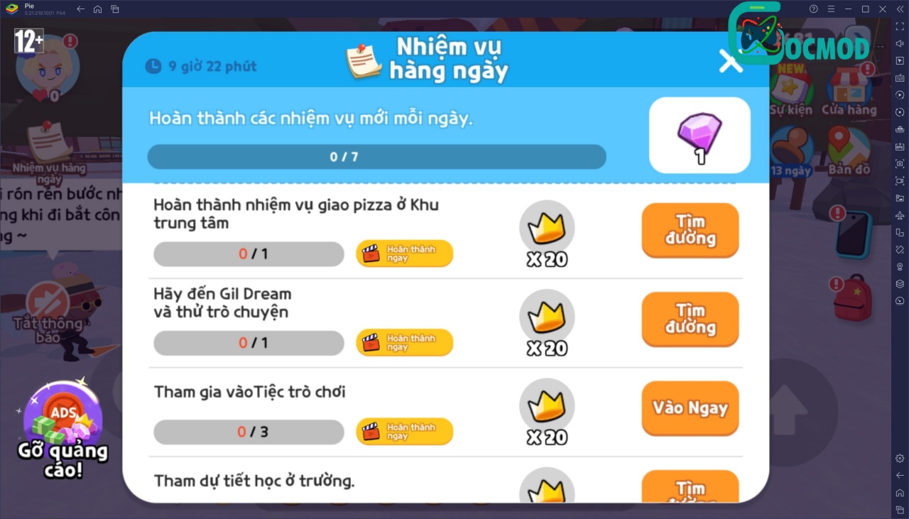 Đa dạng nhiệm vụ cho bạn lựa chọn